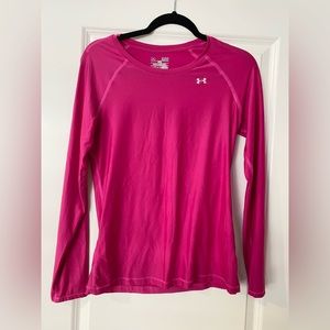 Under Armour women’s HeatGear. Active wear. Size small in fuchsia